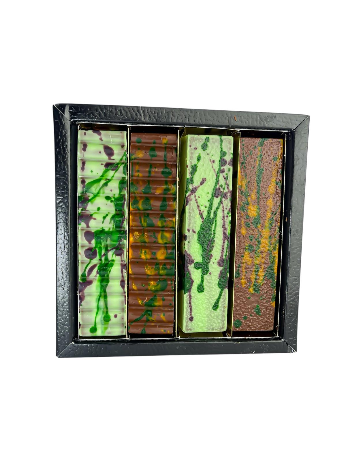 CAJA 4 BARRAS DE CHOCOLATE DUBAI 120g